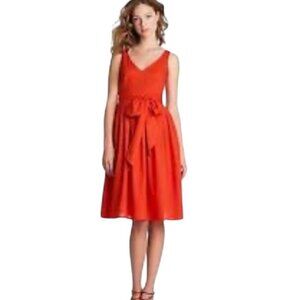 NWT J. By J. Crew | Women's Orange V-Neckline Midi Dress Size 00
